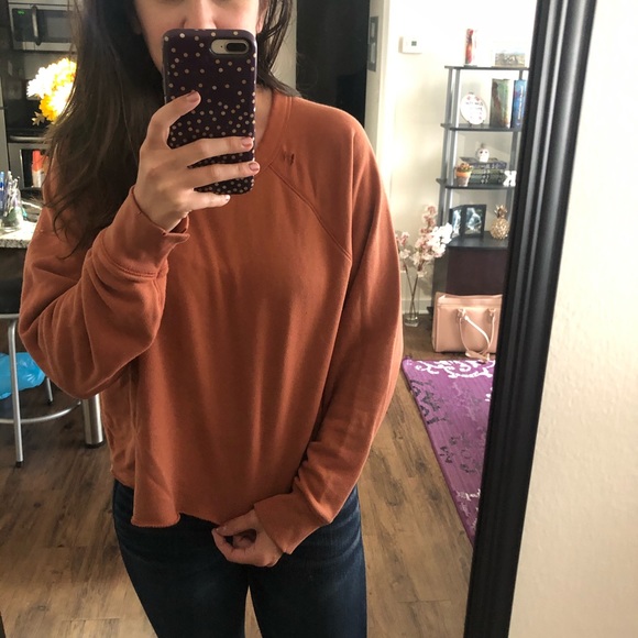 aerie sunday soft distressed crew sweatshirt